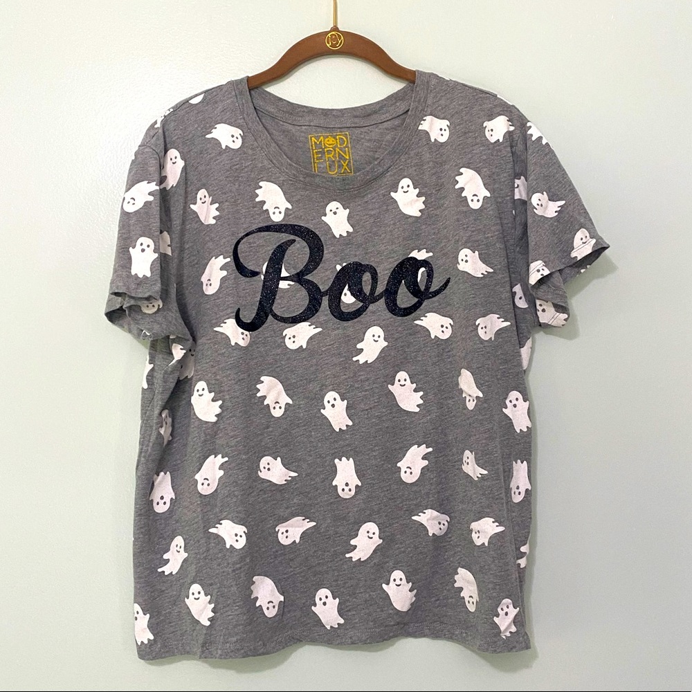Glittery Boo Ghost Tee Size XLarge by Modern Lux